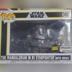 "pop" Mandalorian in N1 Starfighter (with Grogu